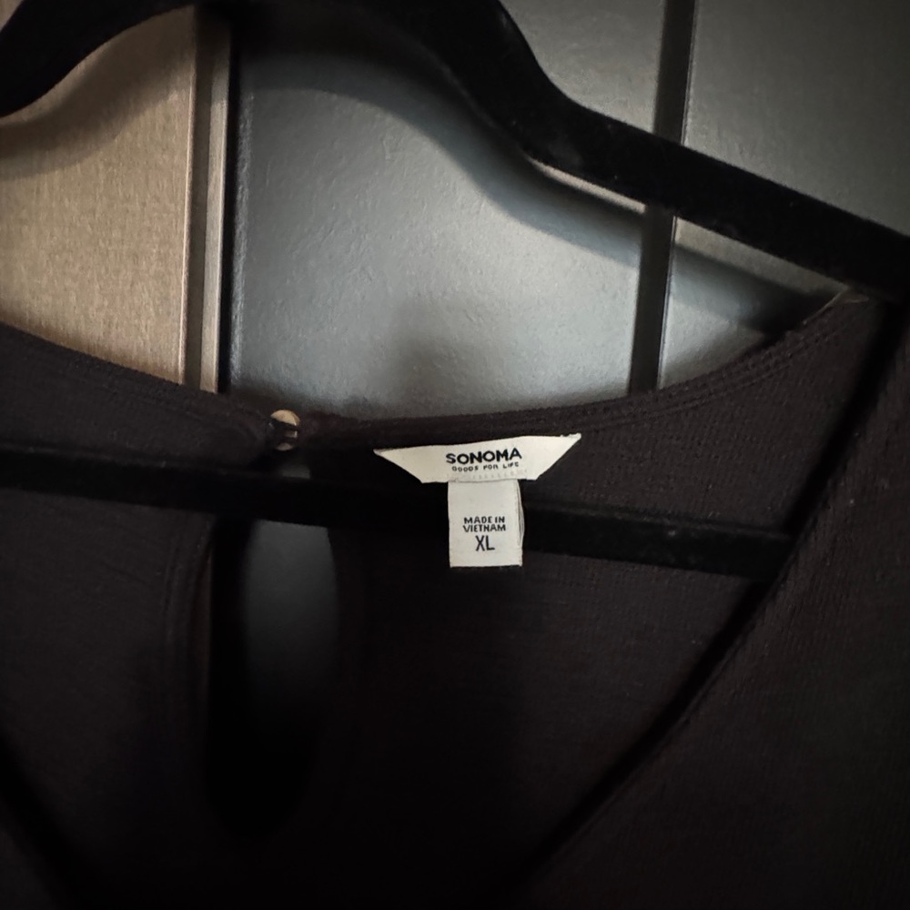 NWT, Sonoma brand knit jumpsuit, Black, size is XL. - Picture 2 of 4